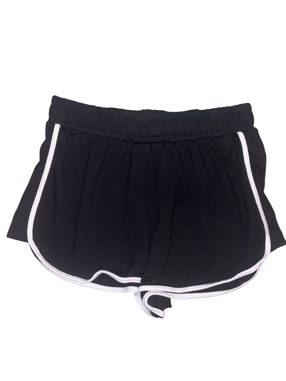 Papaya Black Athletic Shorts with White Piping